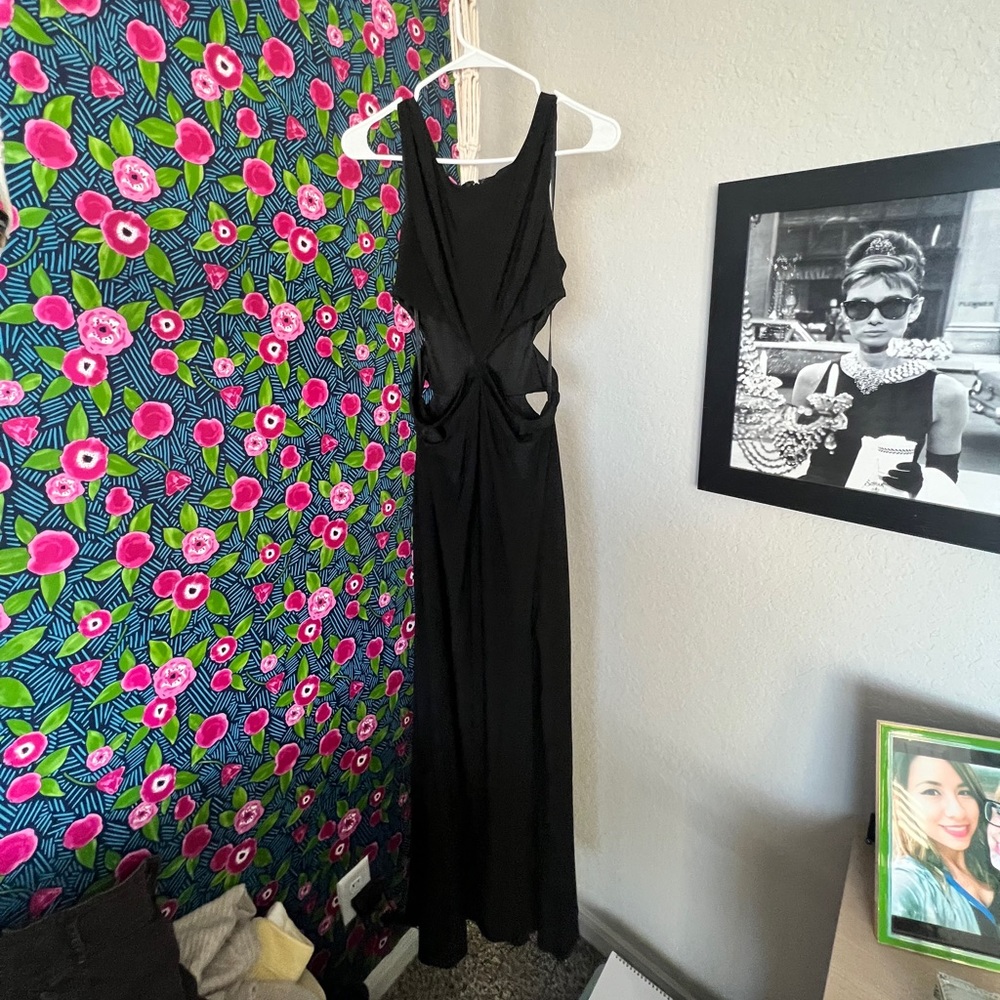 Black cutout gown dress